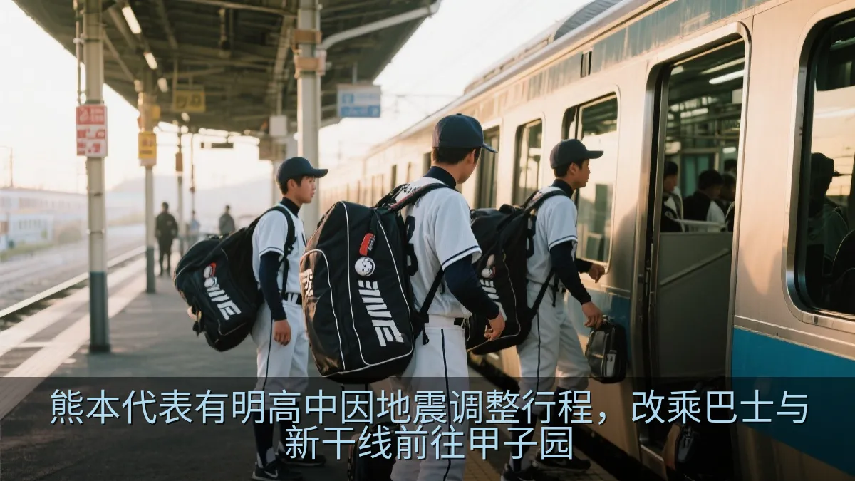 熊本代表有明高中因地震调整行程，改乘巴士与新干线前往甲子园