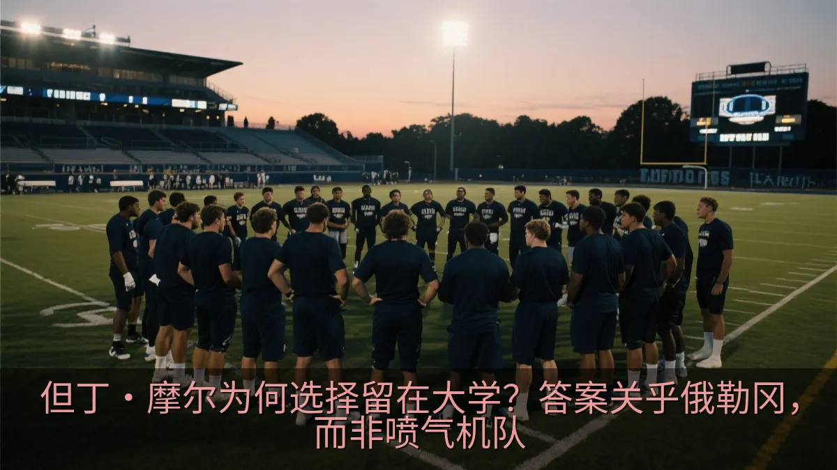 大学橄榄球队在赛前进行集体训练